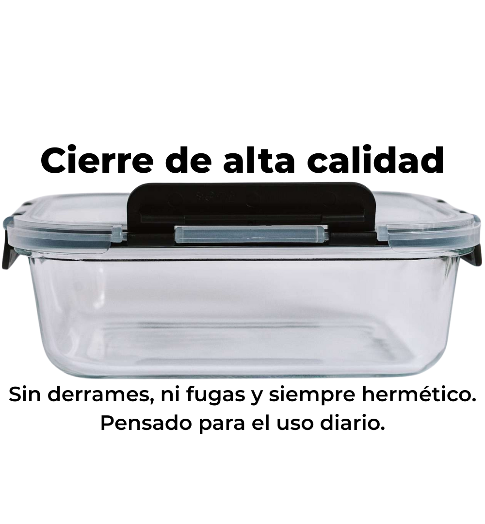 Una infografía que muestra el cierre de alta calidad de los tapers de cristal de cookbypro