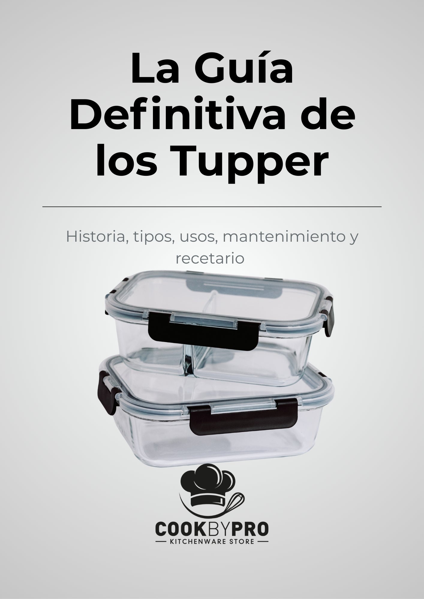 La portada del ebook sobre los tuppers de cookbypro