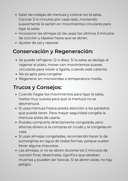 Un ejemplo de una receta del ebook sobre los tapers de Cookbypro