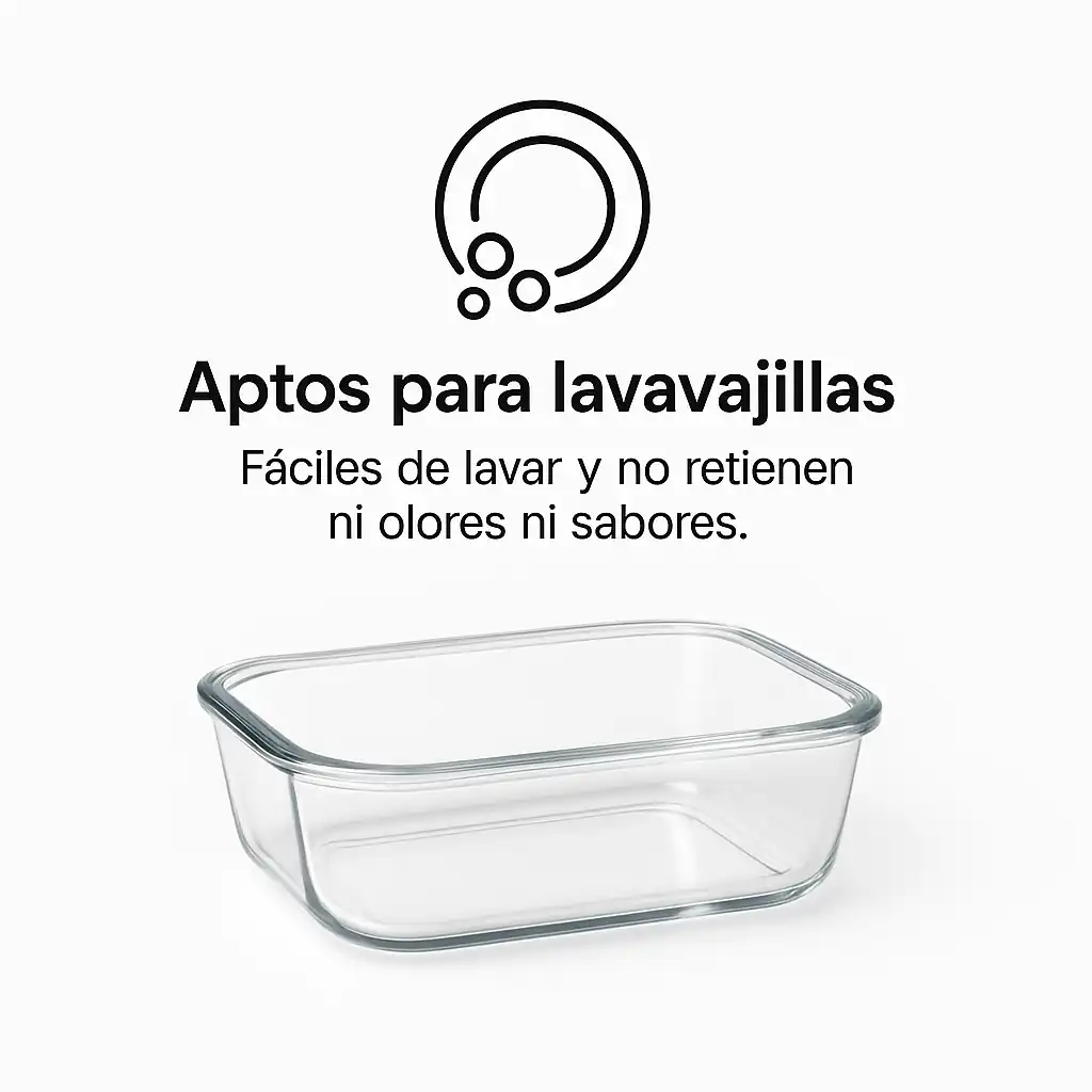 Una infografía que muestra la compatibilidad de los tapers de cristal de Cookbypro con los lavavajillas domésticos